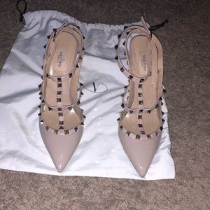 Valentino Rock stud t strap pump